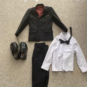 Boys Formal Wedding Slim Fit Suit Set w/ shoes
